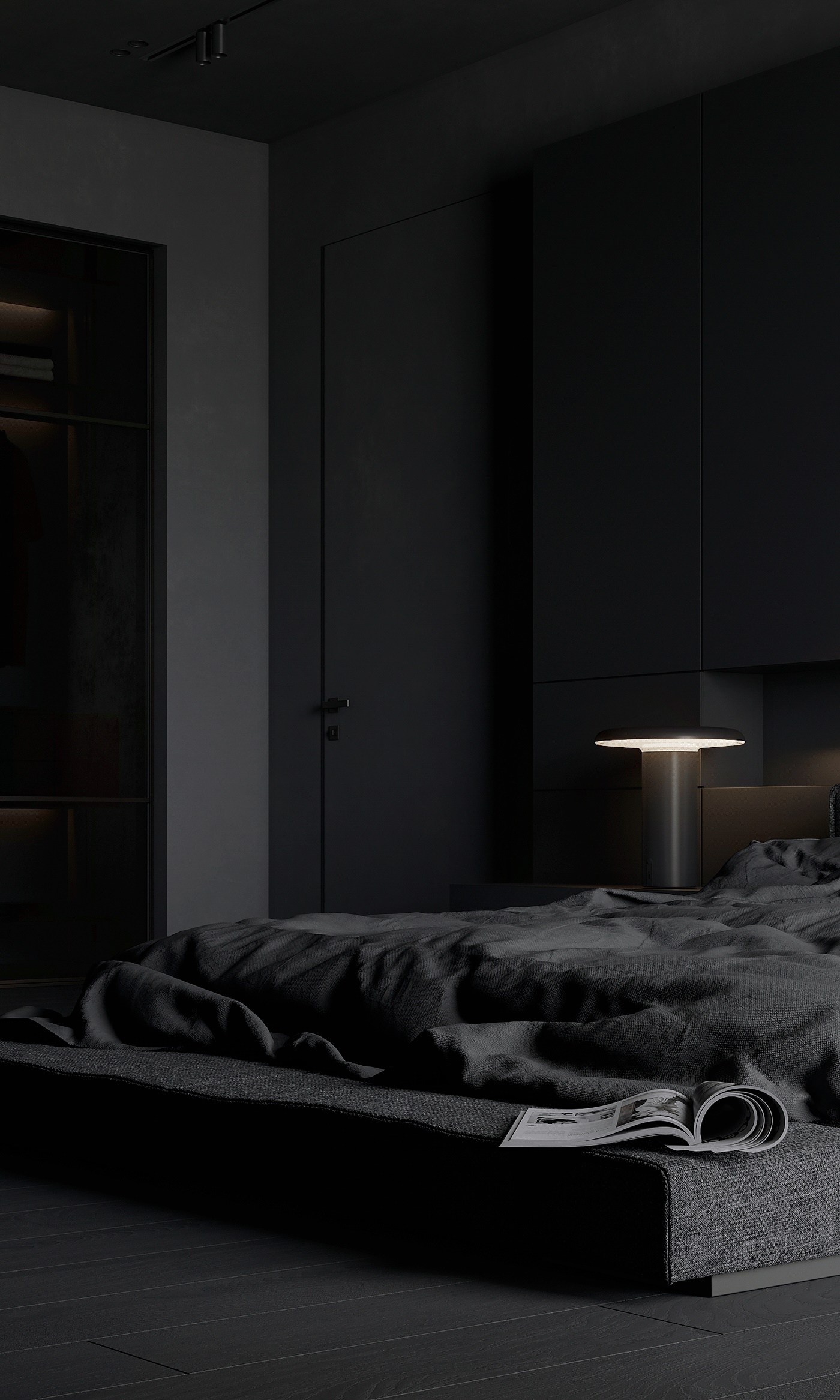 高级黑色系公寓设计 简而不单的魅力！-20