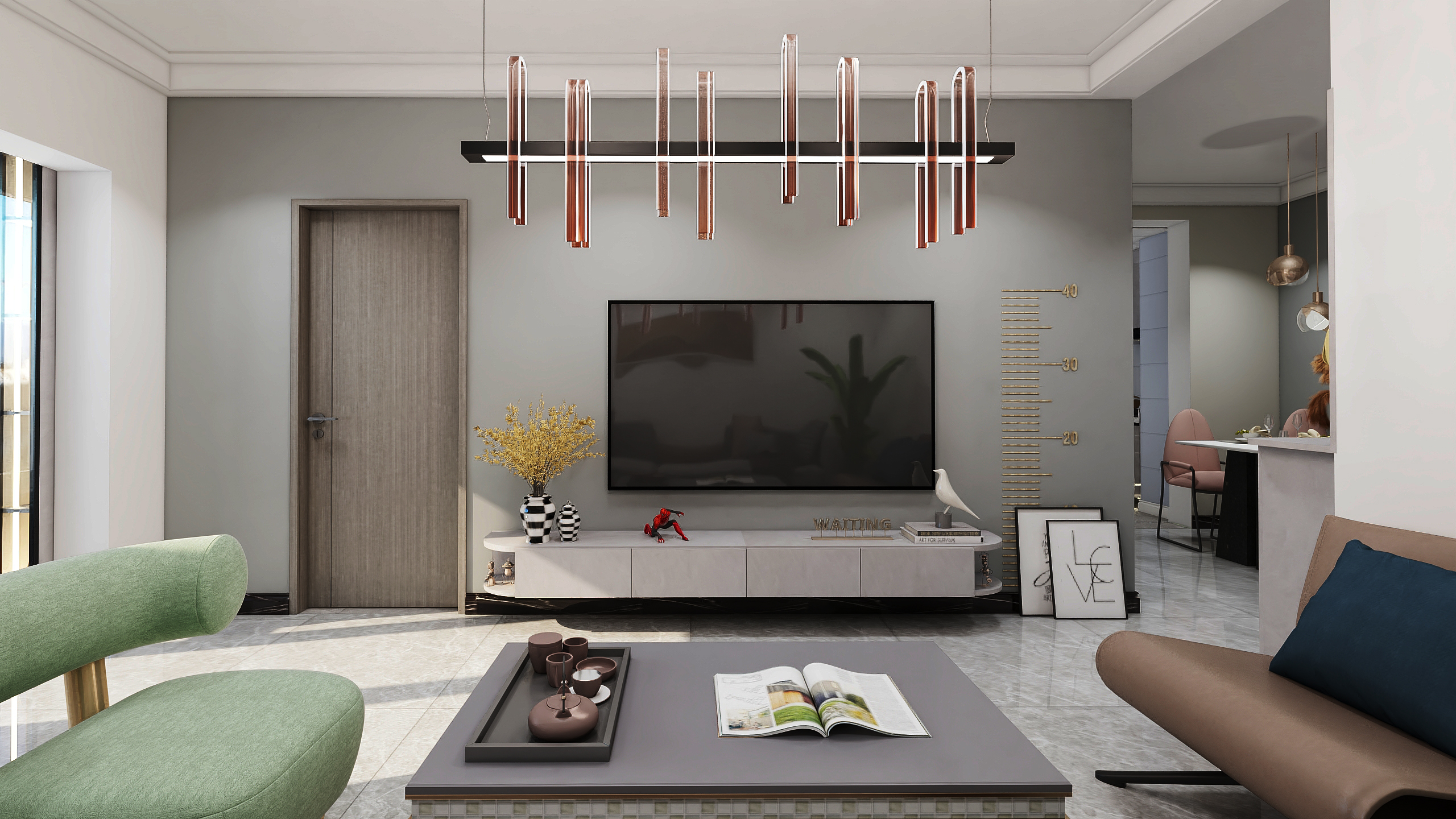 高级灰美学，同祥城-x 两室小卧室空间设计-1