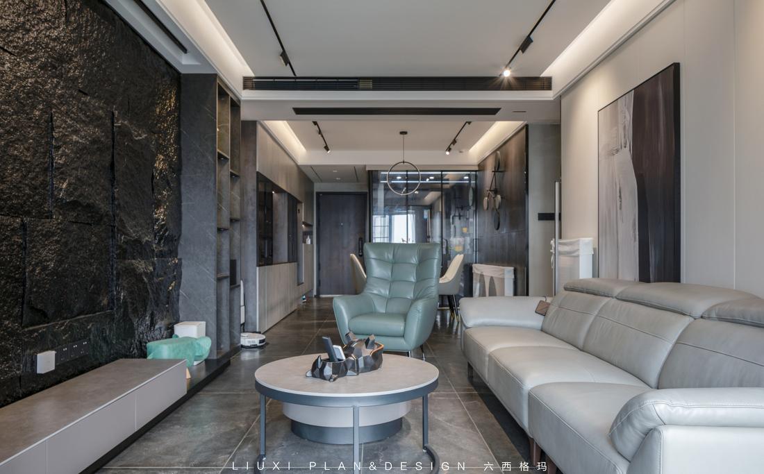 现代三居黑白灰艺术空间-24