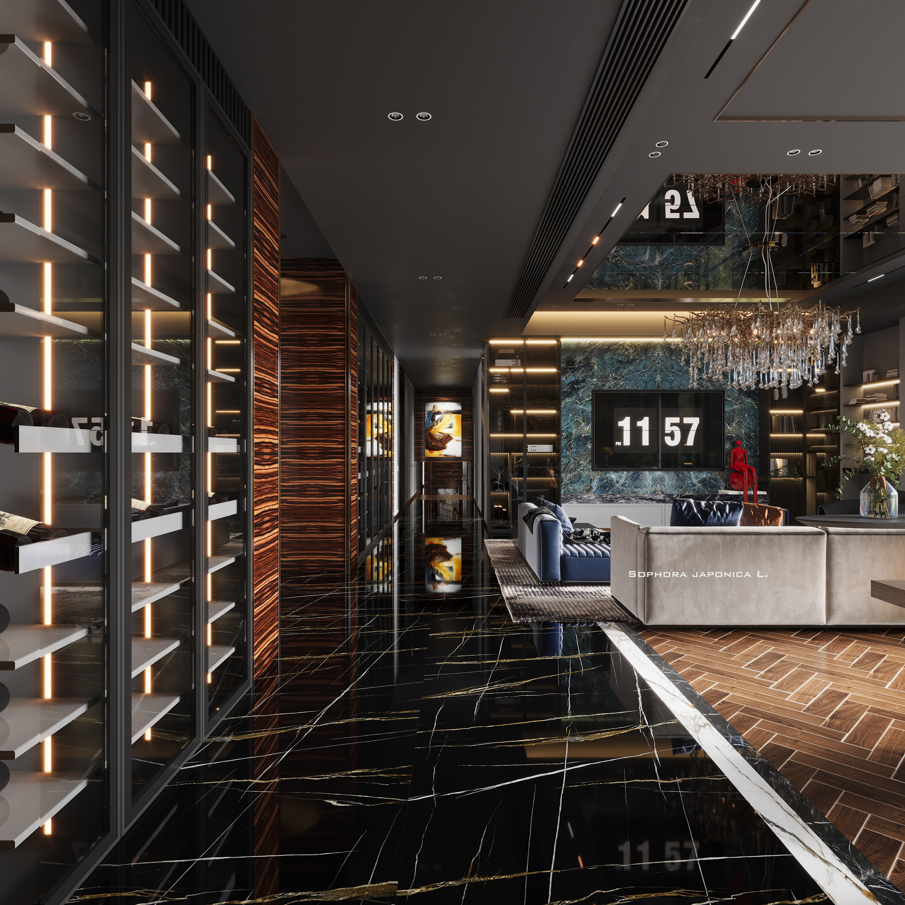 家装暗金调渲染-8