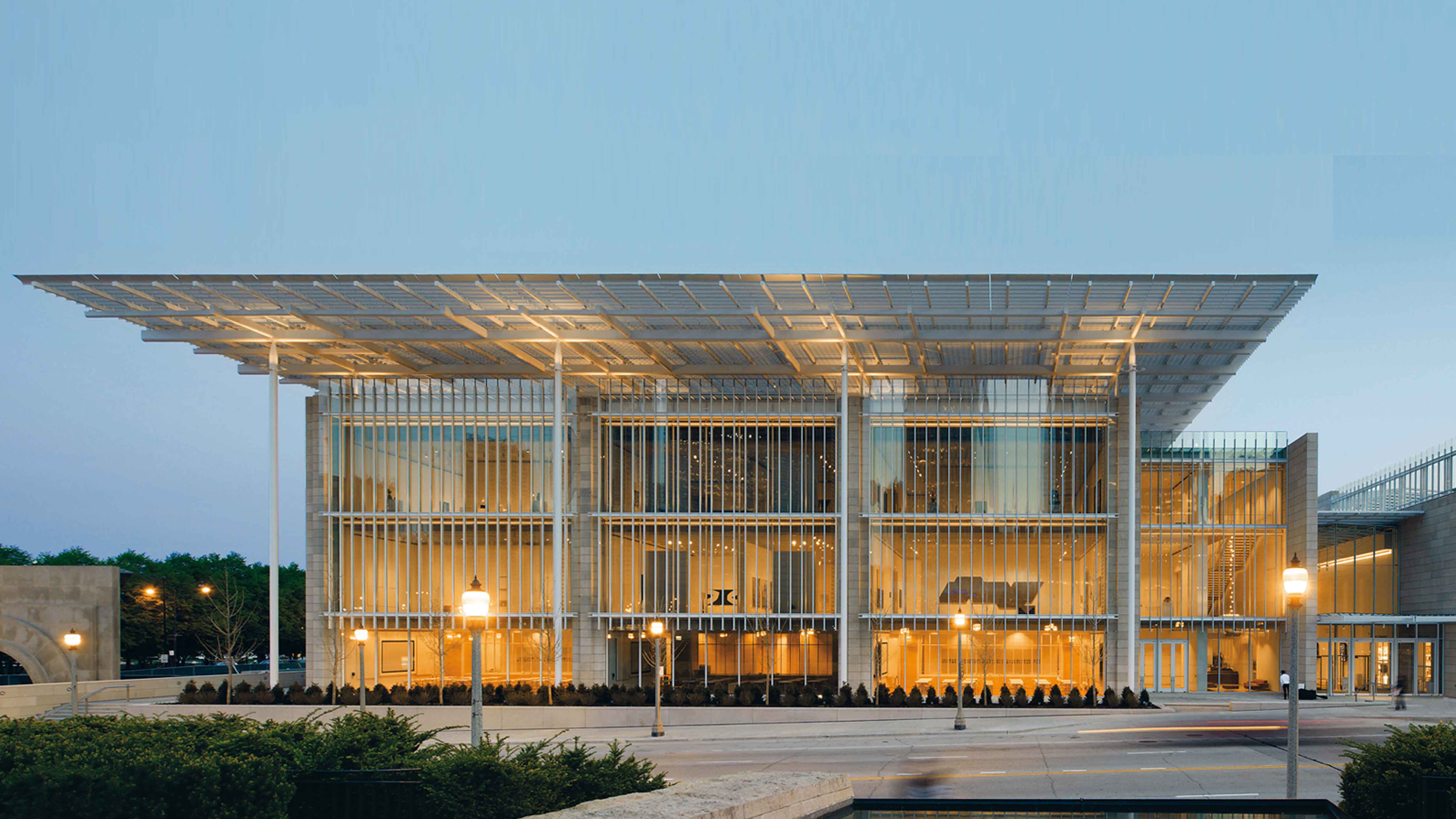 芝加哥艺术博物馆现代翼——巨型悬浮铝板太阳保护系统-0