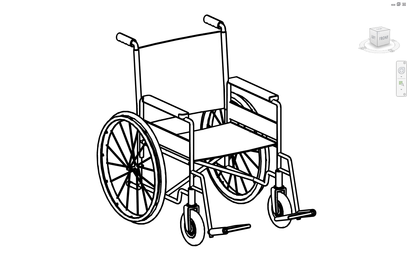 轮椅 Revit 模型-7