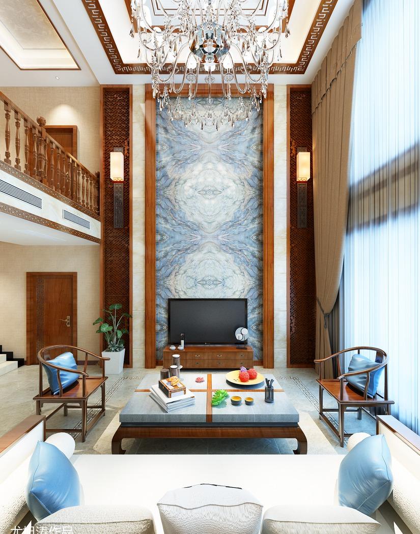 中式别墅二层复式设计 | 餐厅与客厅的雅致空间-8