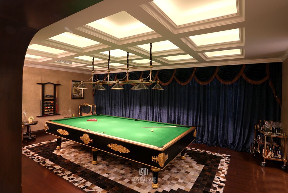 叶迹设计  重庆德旭翡翠御园B1样板间 英式贵族格调-13