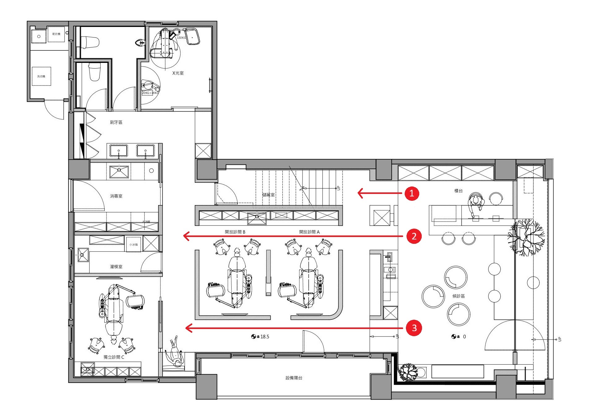 重塑空间,轴线与人的关係,打造艺廊般的牙医诊所丨大向设计Dimension Design-10