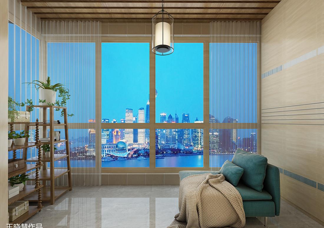 
简约北欧隐形门木纹电视墙隐形门卧室 -7