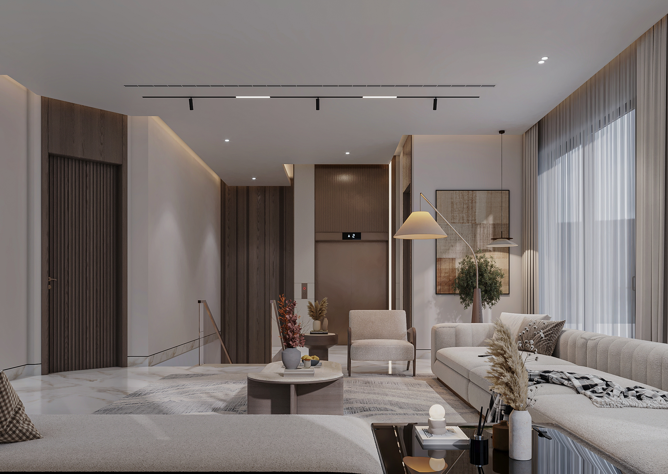 Modern Roof Floor ( Living , Dining , Kitchen )-9