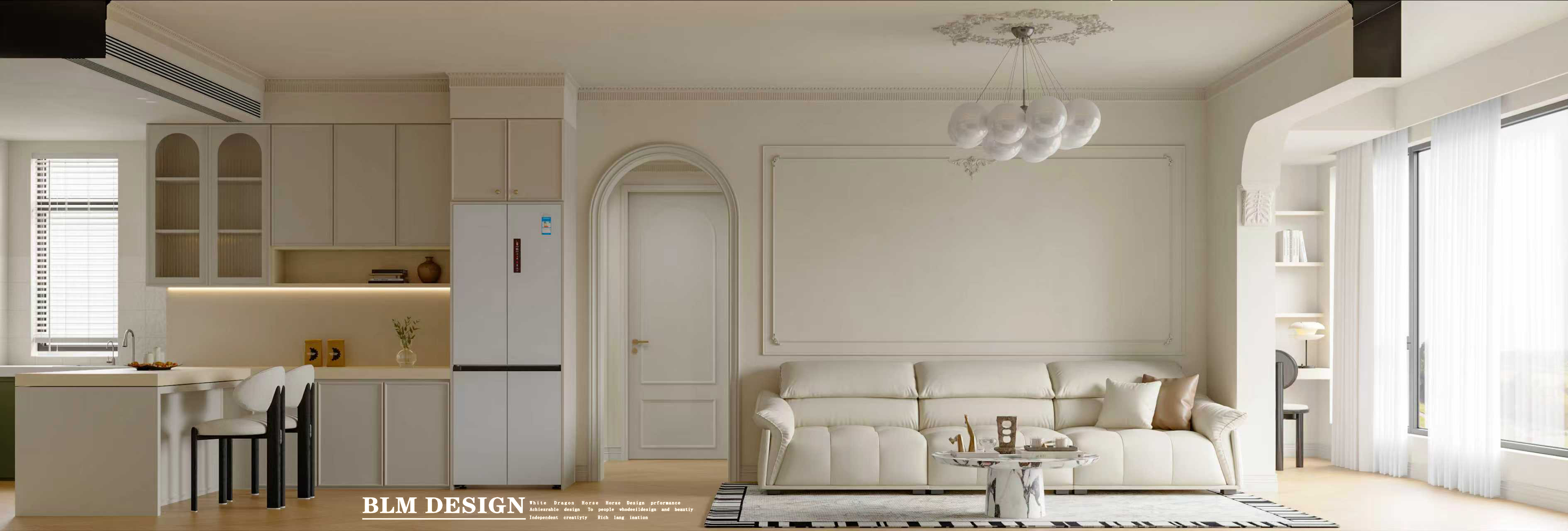 法师奶油家装效果图案例-0