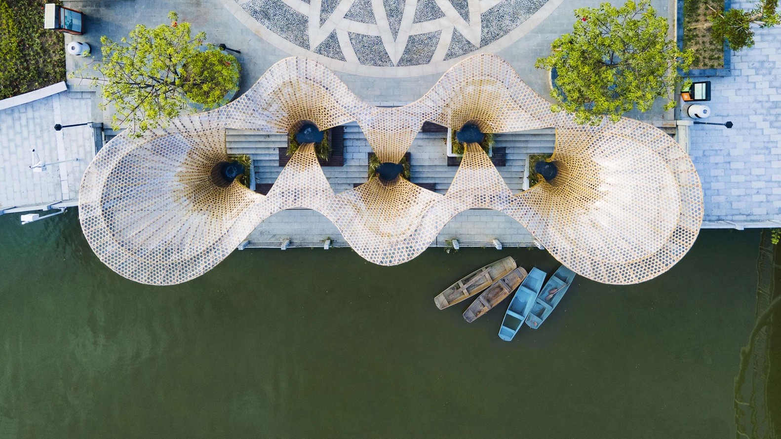 Huanglong Waterfront Bamboo Pavilion 2.0 | 融合古典与现代的竹艺建筑-14