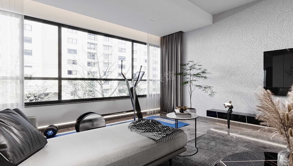 龙湖昱湖壹号大平层 · 黑白灰的实用温馨之家丨天古装饰-3