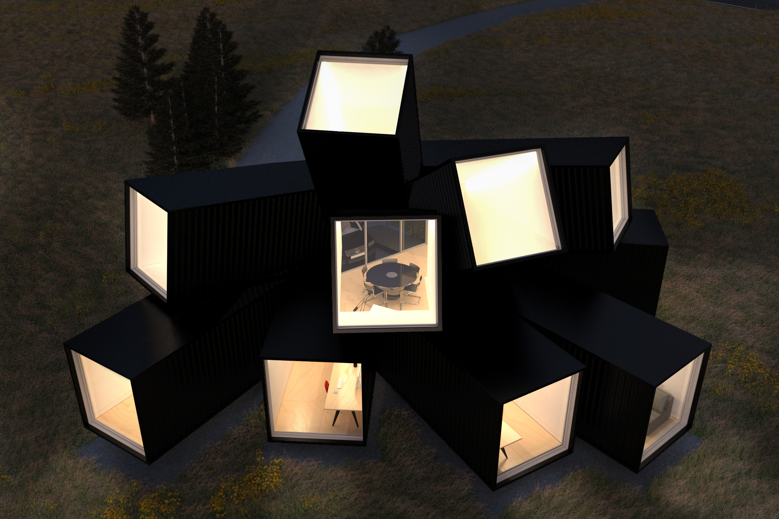 德国黑森林里的集装箱办公室-14