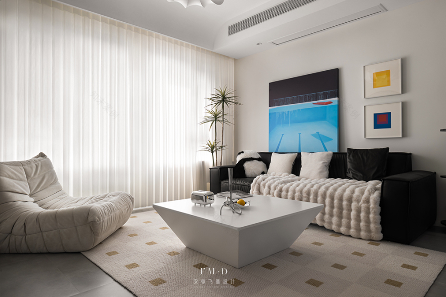 奶油风复式住宅丨中国滁州丨飞墨设计组-22