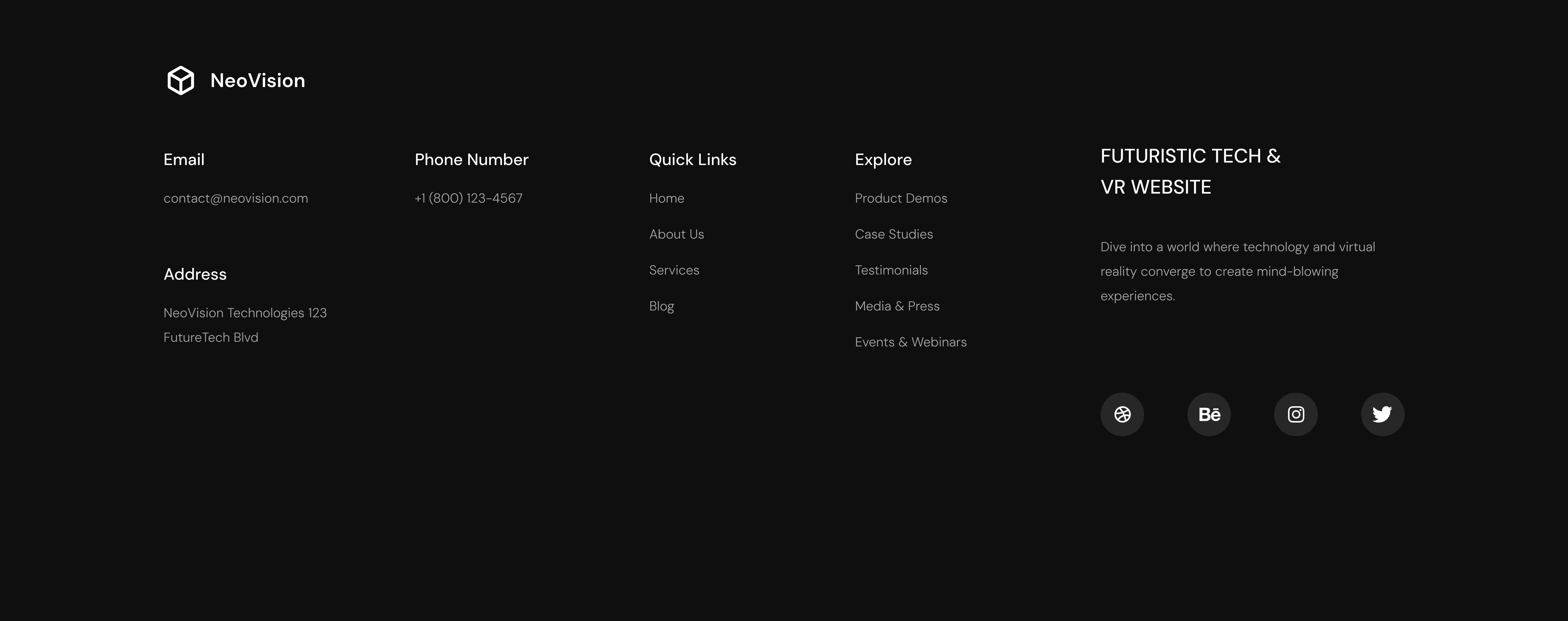 NEO Vison | AR VR | HEADGEAR | UI UX LANDING PAGE-5