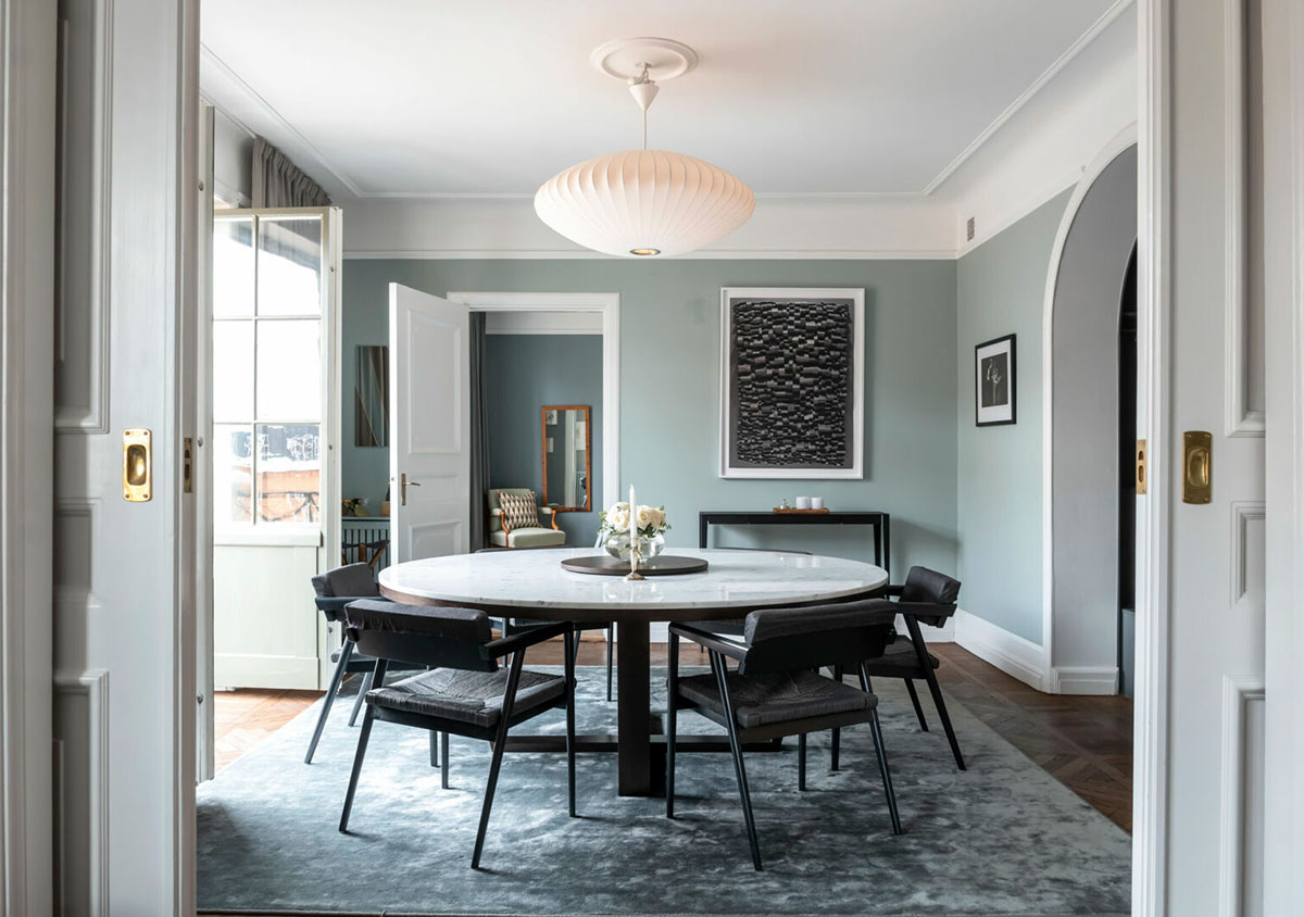 瑞典斯德哥尔摩优雅艺术公寓设计-5