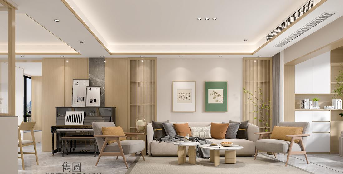 广州南沙碧珑湾 115m²日式原木风家居设计丨中国广州-4