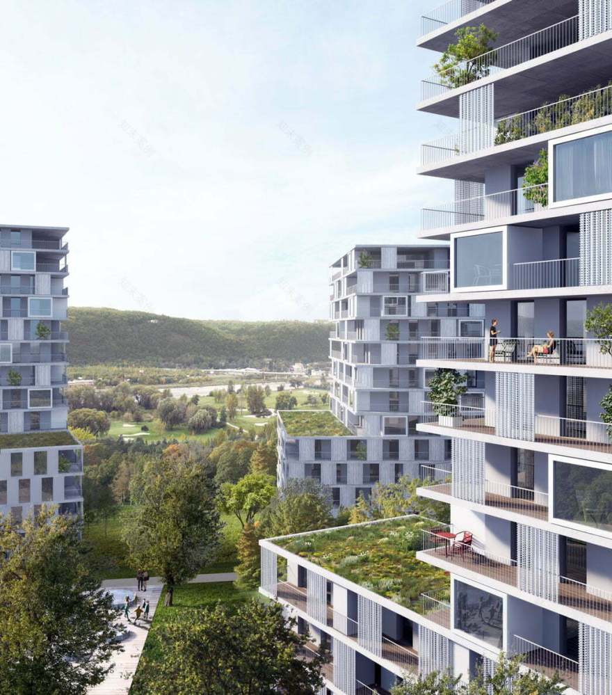 莫德然尼河滨公园住宅丨捷克丨Bevk Perović arhitekti-2