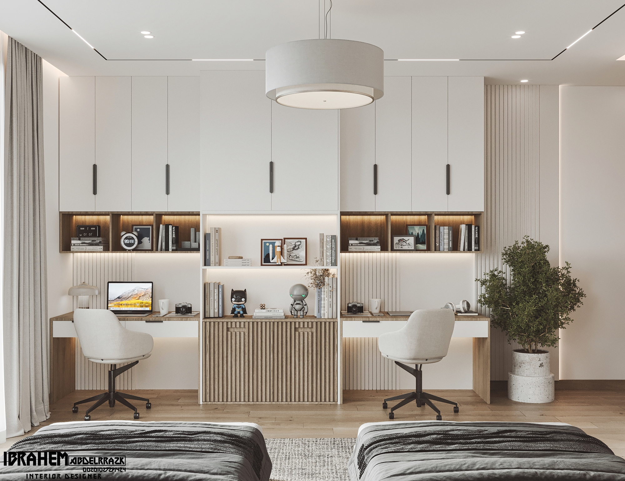 双卧室设计丨IBRAHIM ABDELRAZK-7