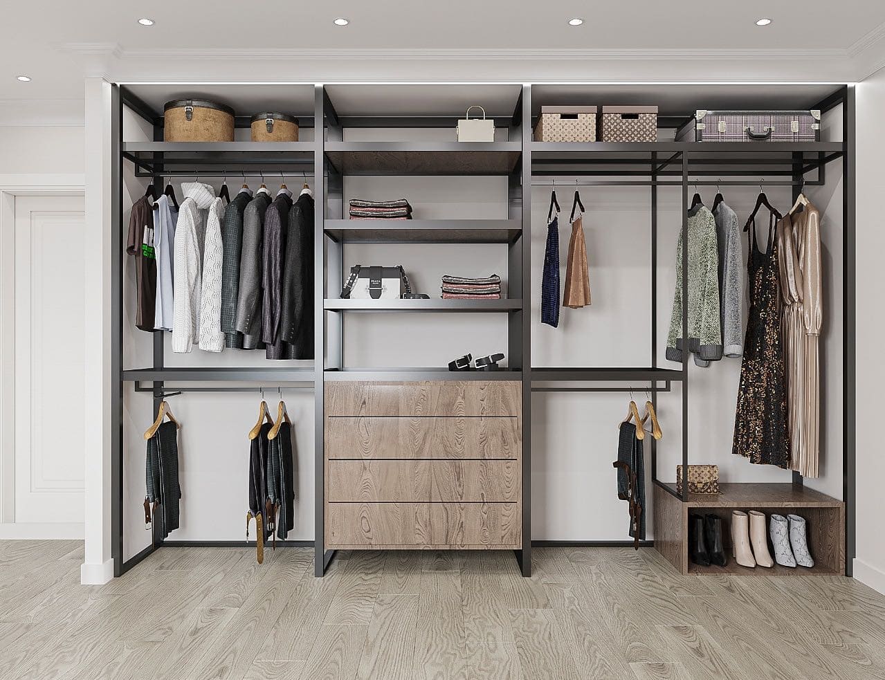 卧室嵌入式衣柜设计丨INJIR室内设计工作室等-0