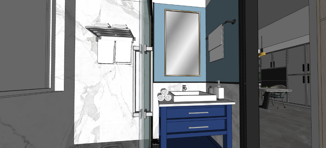 90㎡现代极简鑫利家园，Kaws 新家的空间艺术-59