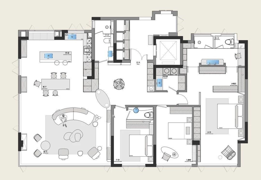 G060（合肥高速尚阖院211㎡大平层）丨中国合肥丨Go design构设计事务所-2