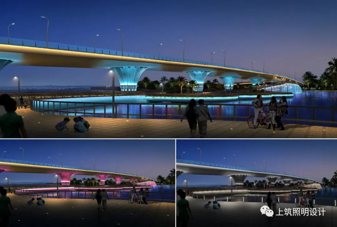 上筑国际照明设计 | 恒大海花岛入岛桥梁 | 浪漫花桥，光影交织-108