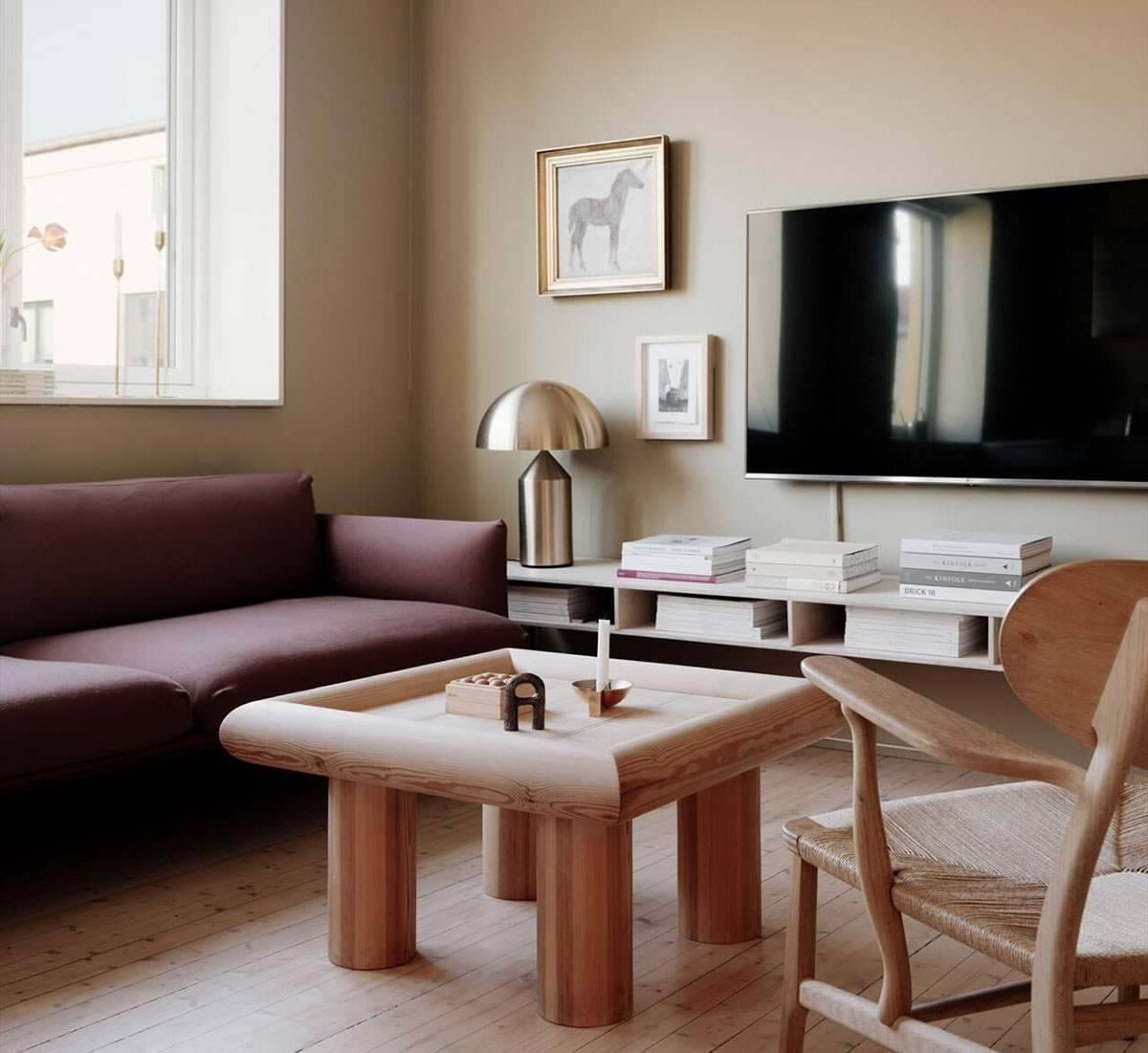 奥斯陆的沙色色调宁静简约公寓-1