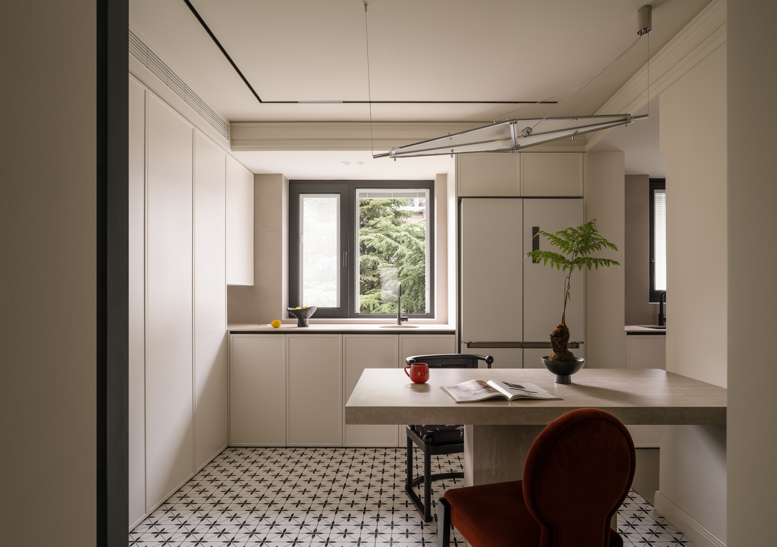 餐厨一体大洄游感知极简法式的浪漫与轻盈-46