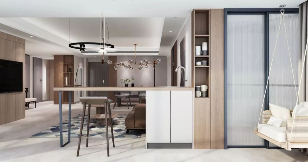 温馨江阴家庭，原木暖灰构生活温度-28