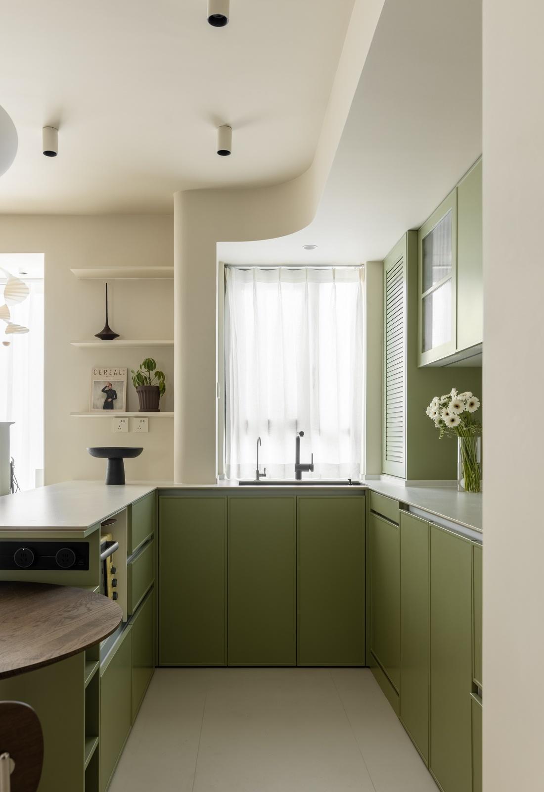 牛油果绿轻复古家居设计-35