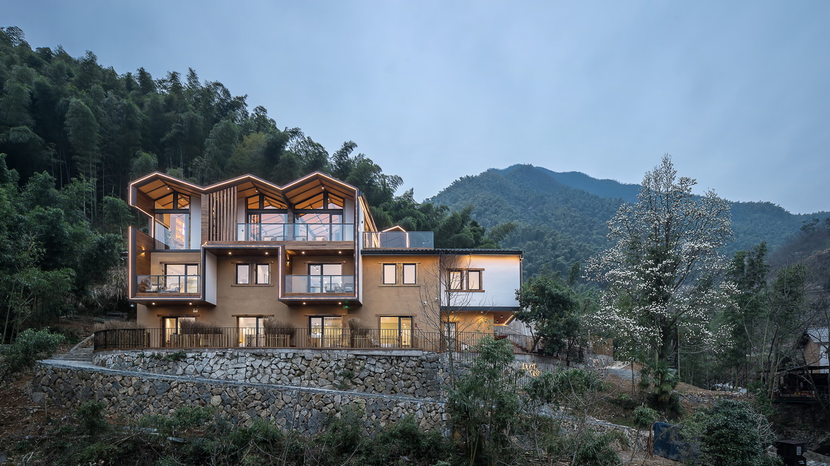 简然建筑丨戴家山倚云山舍精品民宿建筑设计 丨中国浙江-0