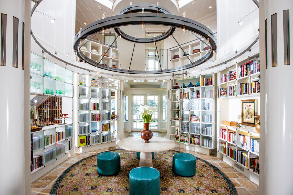 带有玻璃圆形图书馆的独特住宅丨美国康涅狄格丨Christopher Pagliaro Architects-1