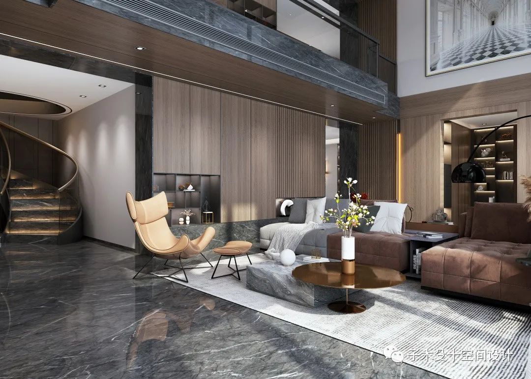 黑白灰极简大宅丨中国吉林丨子木殳十空间设计-10