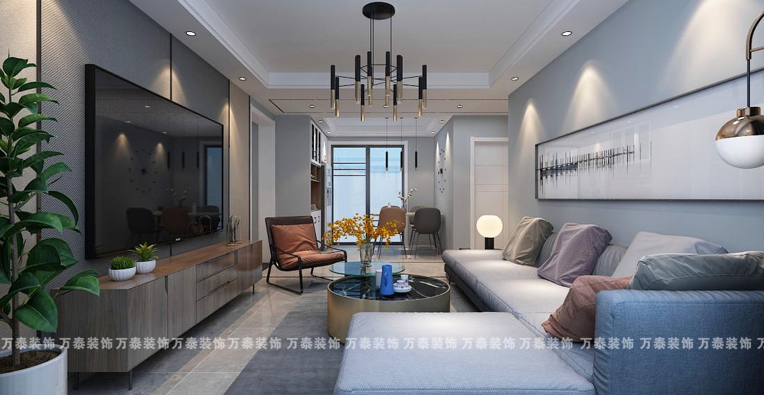 
济南室内装修——翡翠大观现代简约整装案例 -1