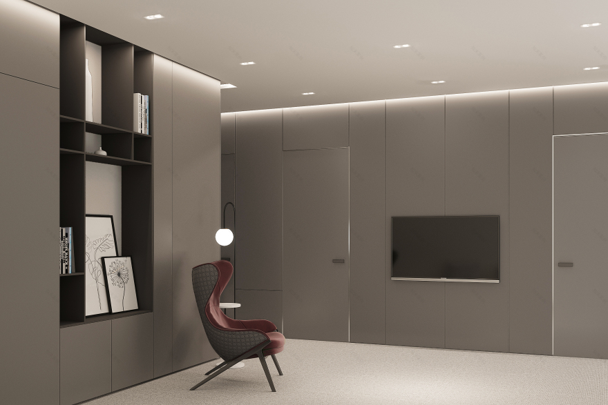 黑色版房屋室内装饰丨Golub Architects-18