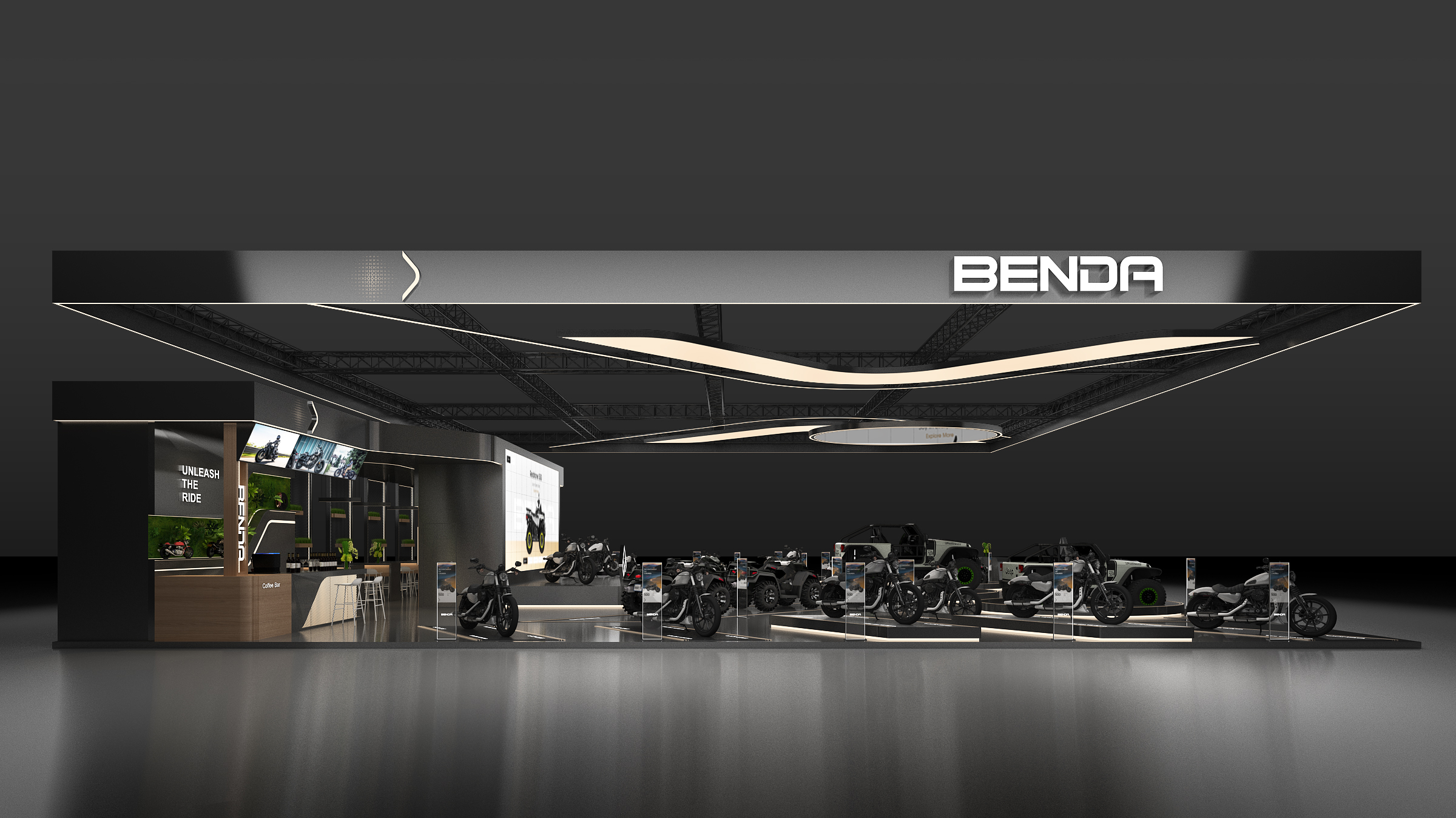 Benda 2025意大利米兰车展 BENDA 品牌科技质感展示空间-9