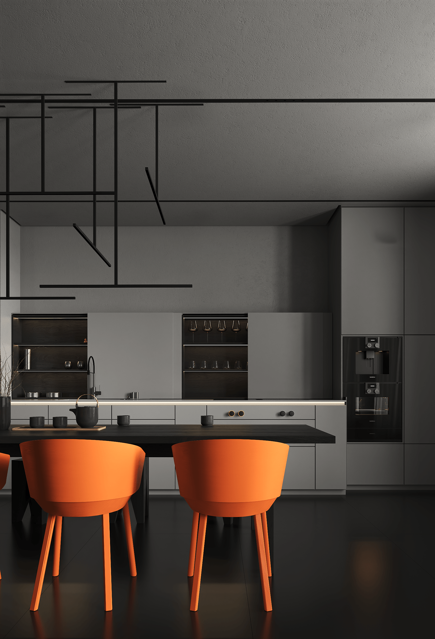 高级黑+橙色，简约高级！-3