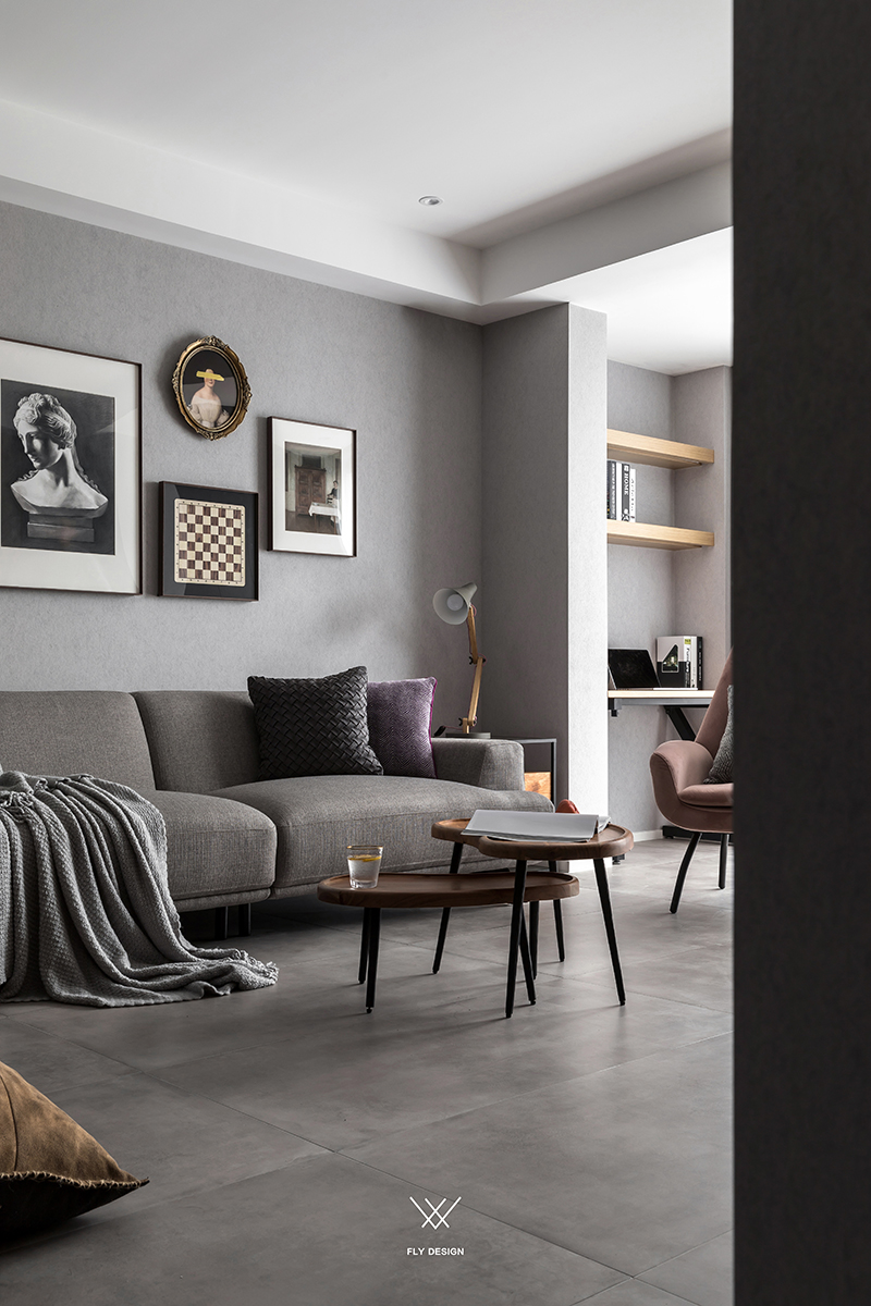 江南国际城 110㎡休闲北欧风设计,木元素与灰色基调的完美融合-17