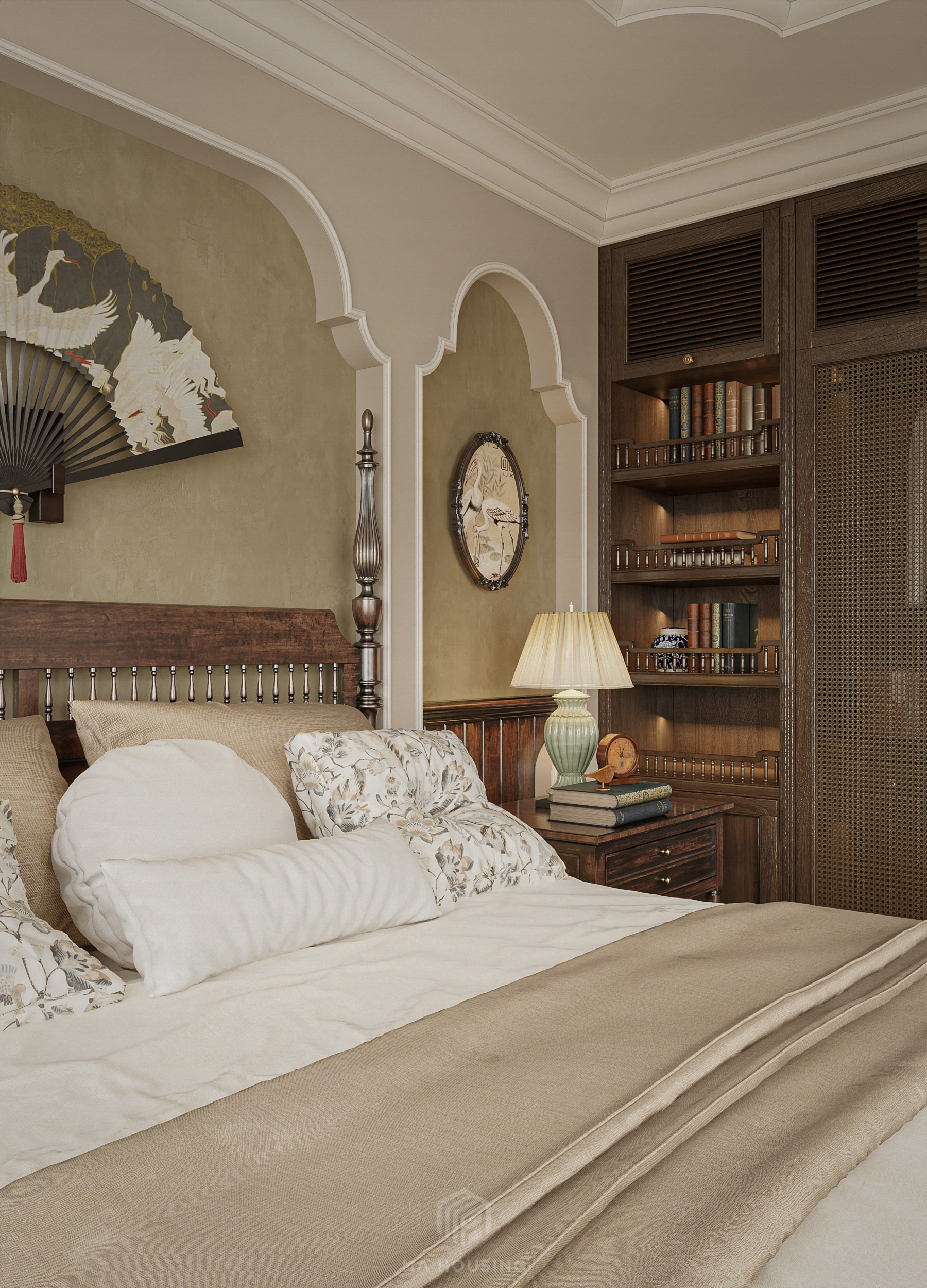 NGUYEN GIA THIEU 别墅主卧室设计丨越南河内丨MA housing-10