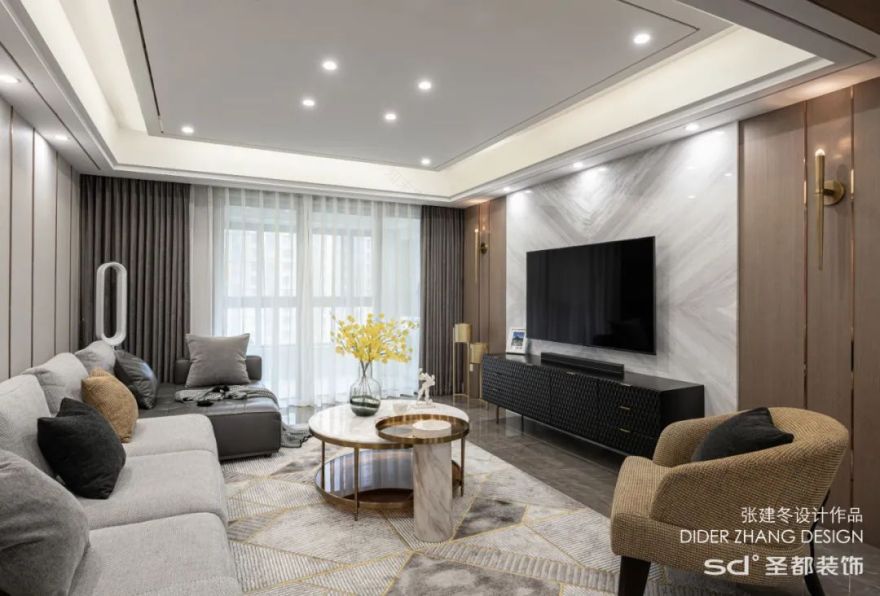 浙江杭州 150㎡现代轻奢浪漫爱巢,散点照明打造爆棚舒适度-18