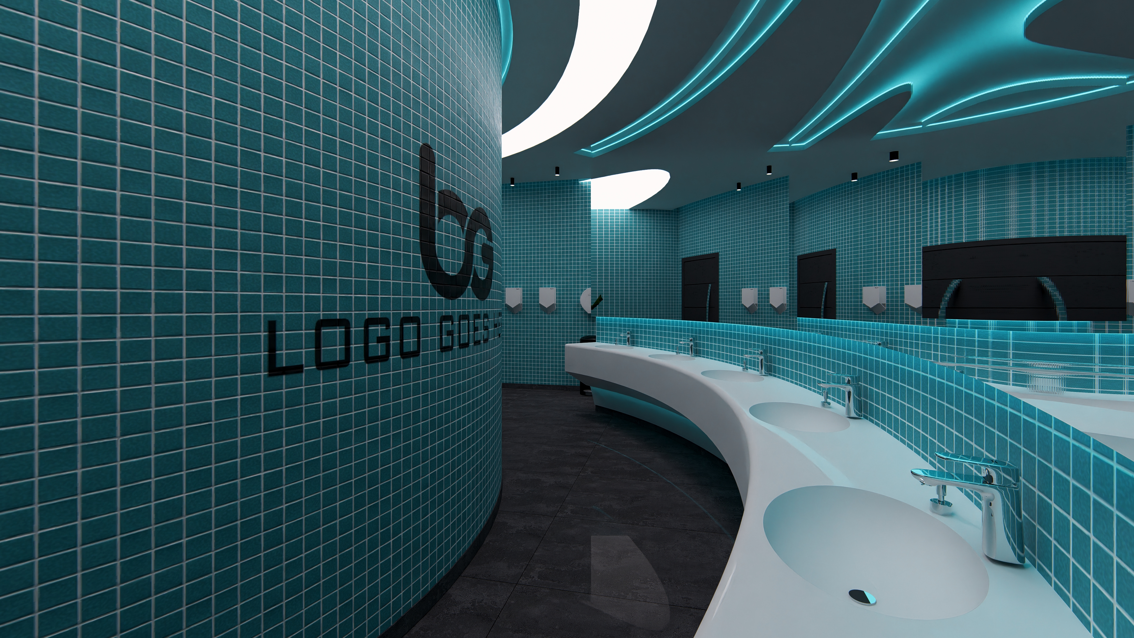Restrooms I Showers I Lockers Interior design-10