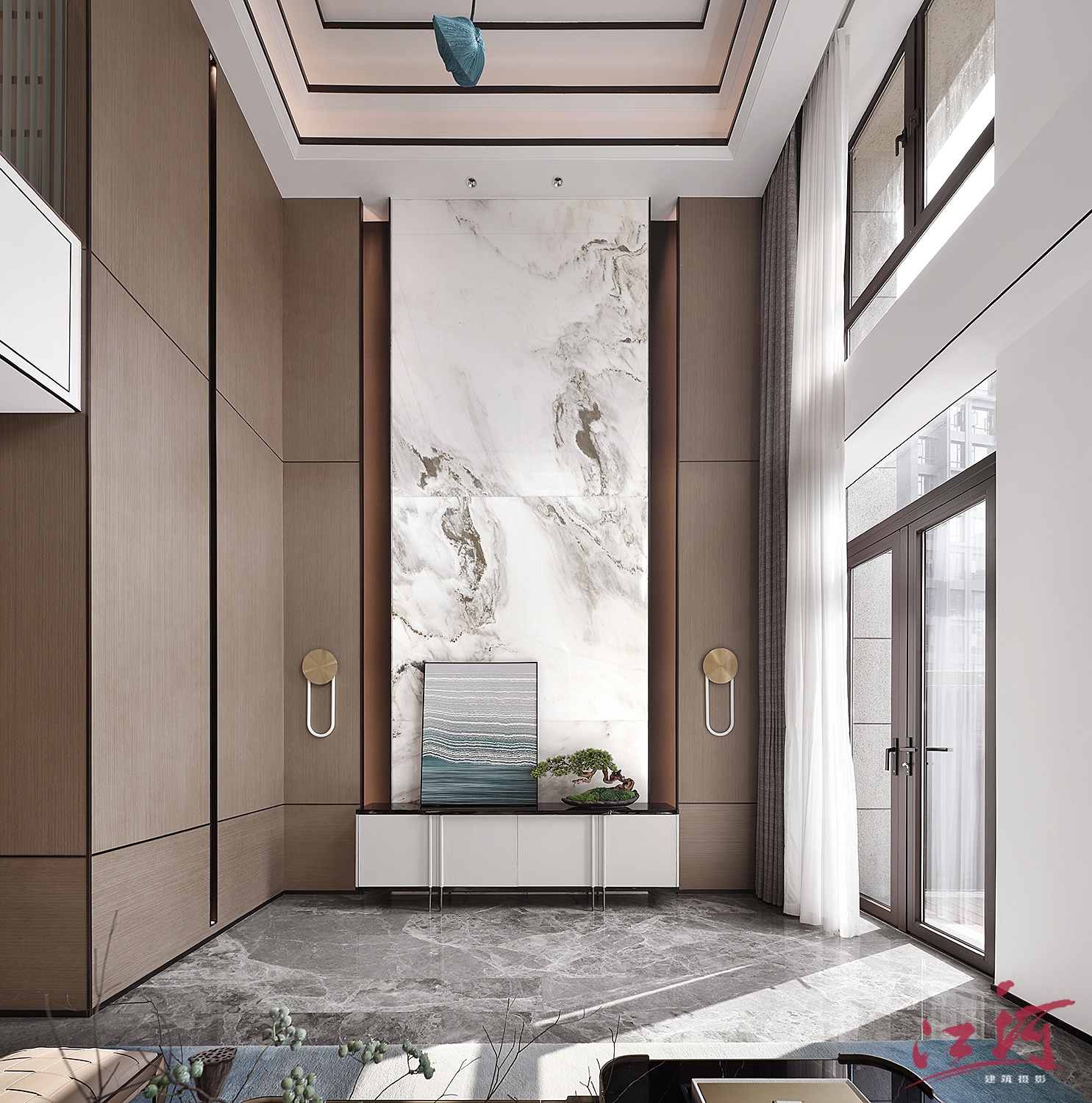 璟悦公馆新中式别墅 | 江河摄影-7