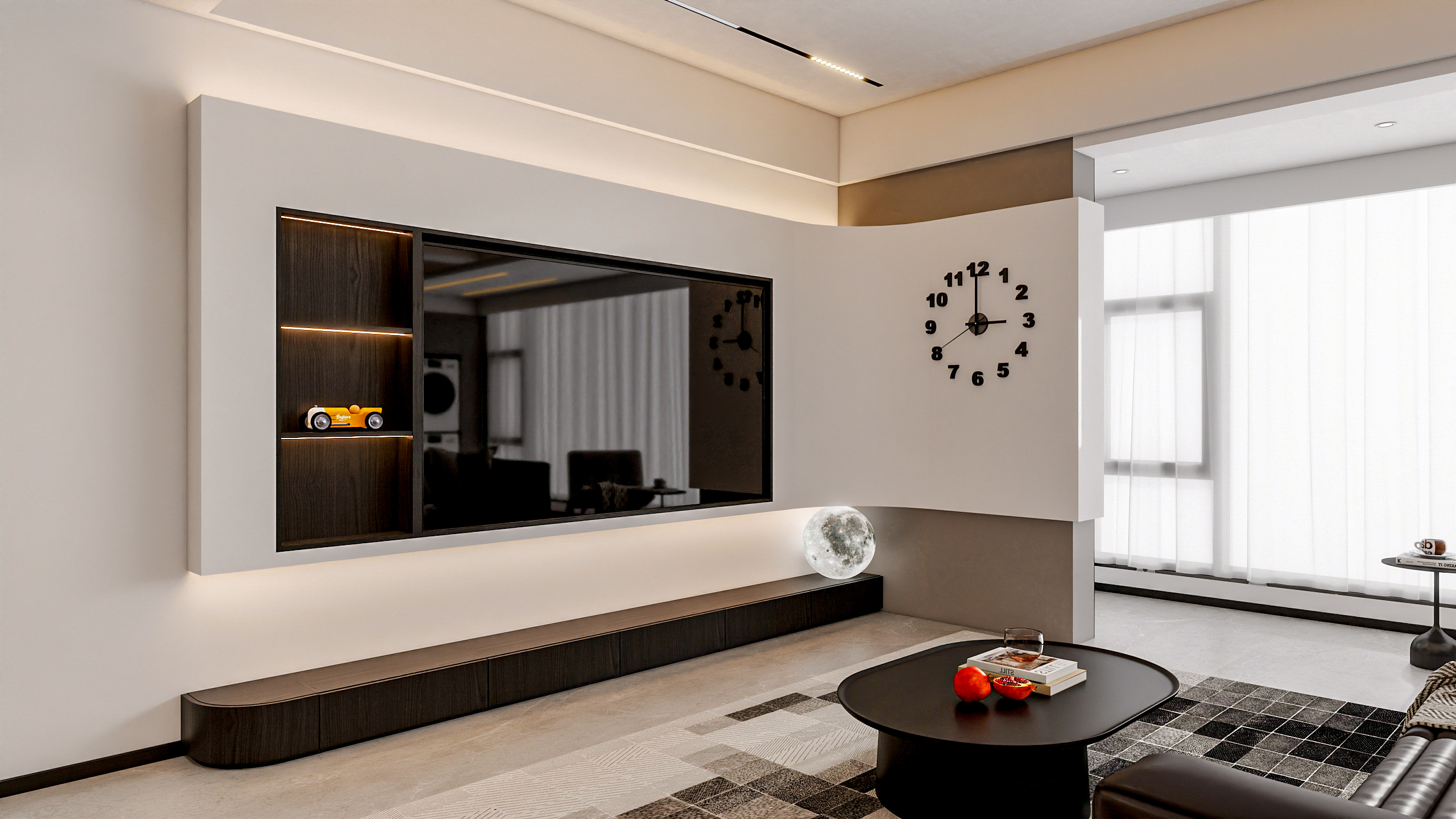 四川成都青白江拦冲新居（132平方现代简约三居室）-4