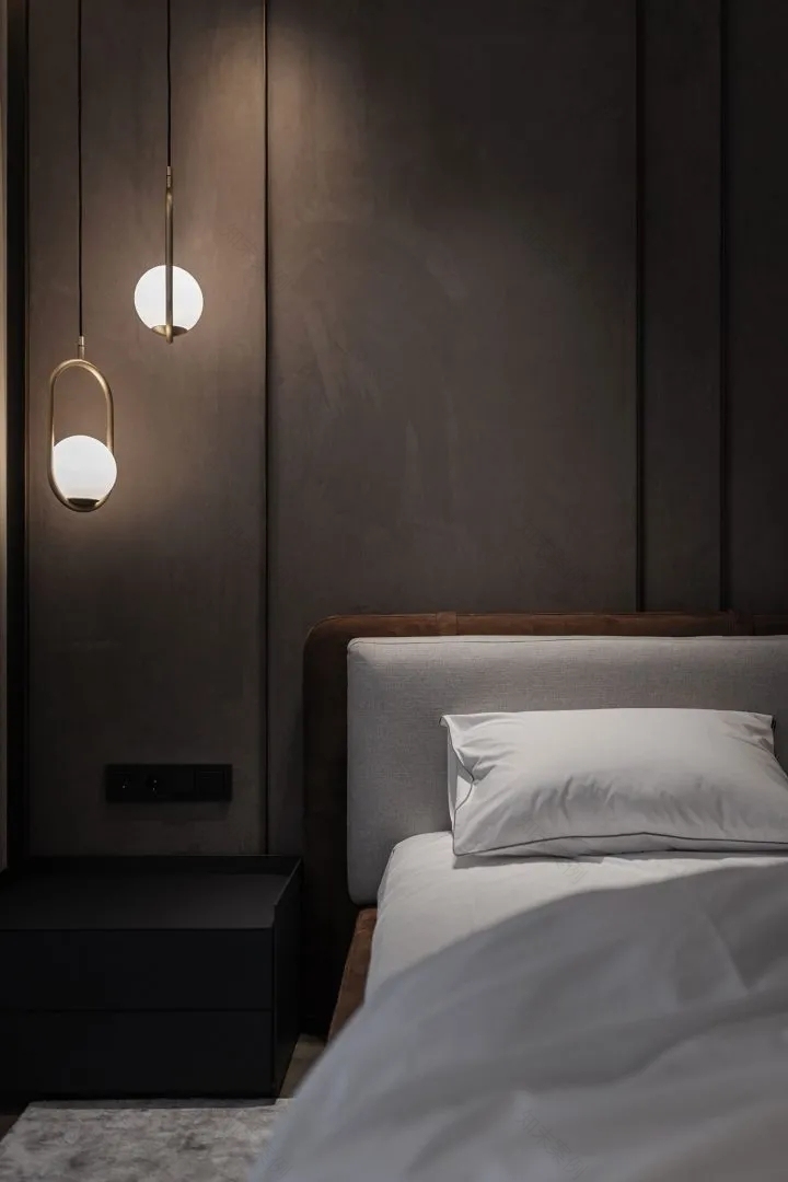 黑白灰现代极简主义公寓设计丨乌克兰基辅-19