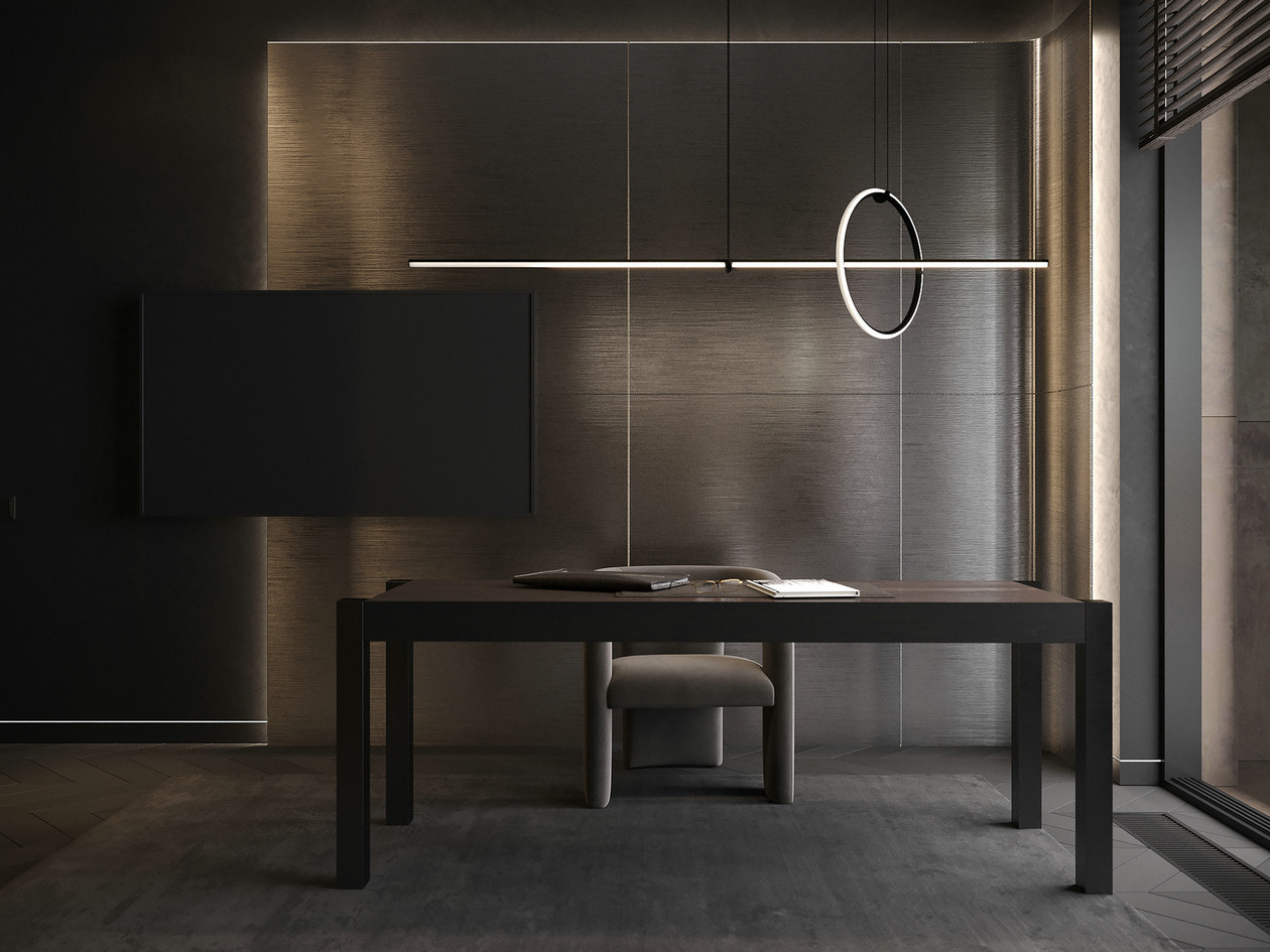 现代高级灰色系平层设计-10