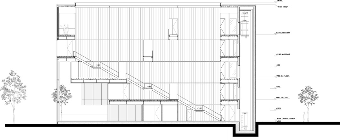 格鲁吉亚第比利斯检察院办公楼——Architects of Invention 的悬浮透明设计-58