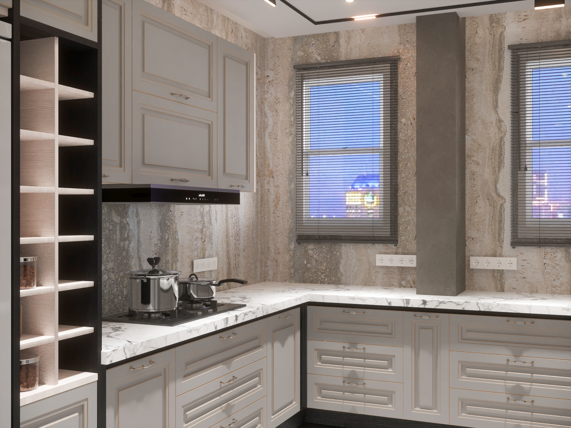 Neo Classic Kitchen Room Villa 180 Meter-4