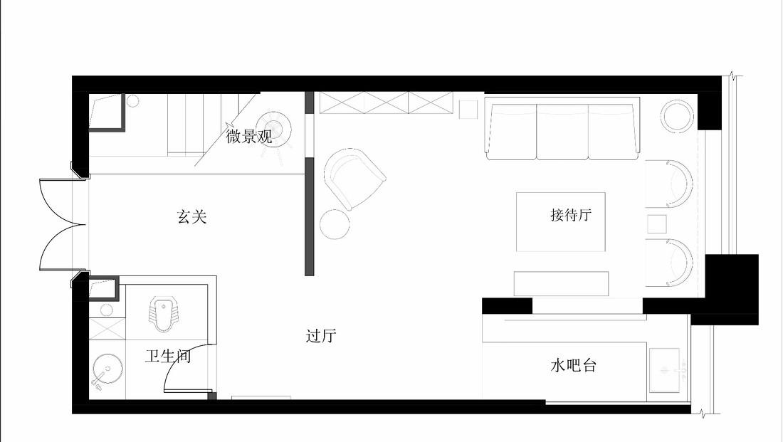 新古典混搭风复式办公室设计-0