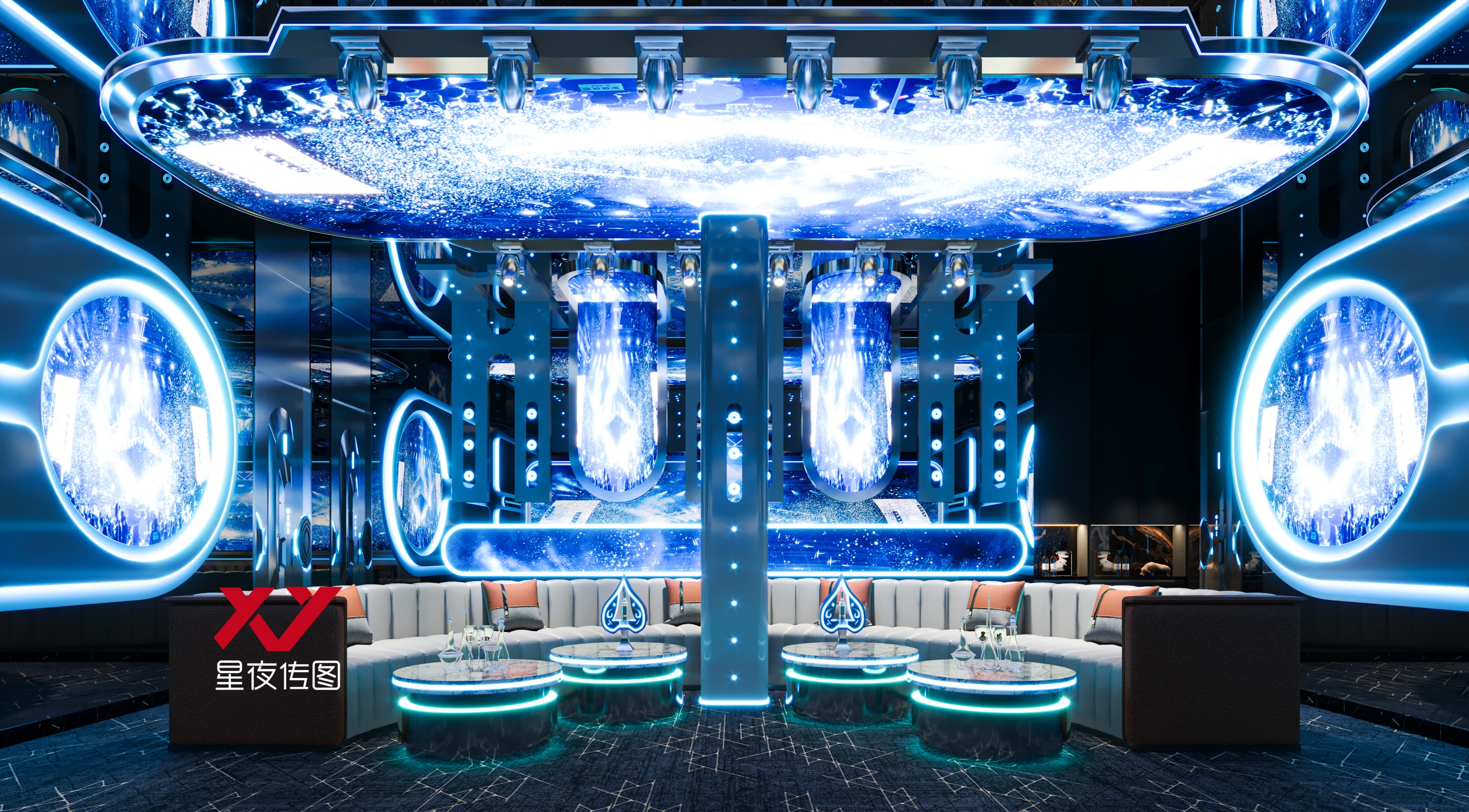 未来星际KTV 赛博朋克沉浸式歌房-15