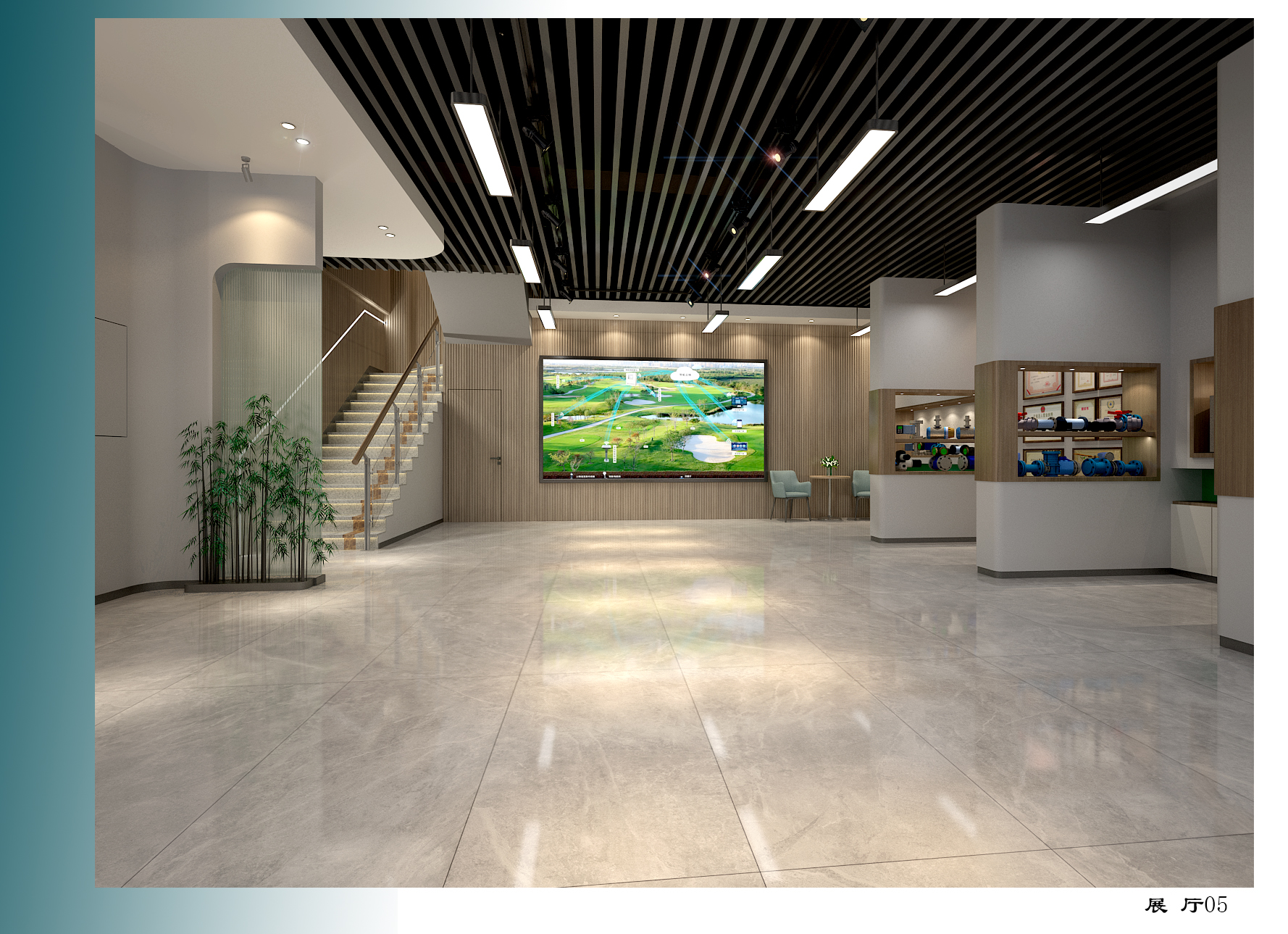 小型企业展厅与办公区-4