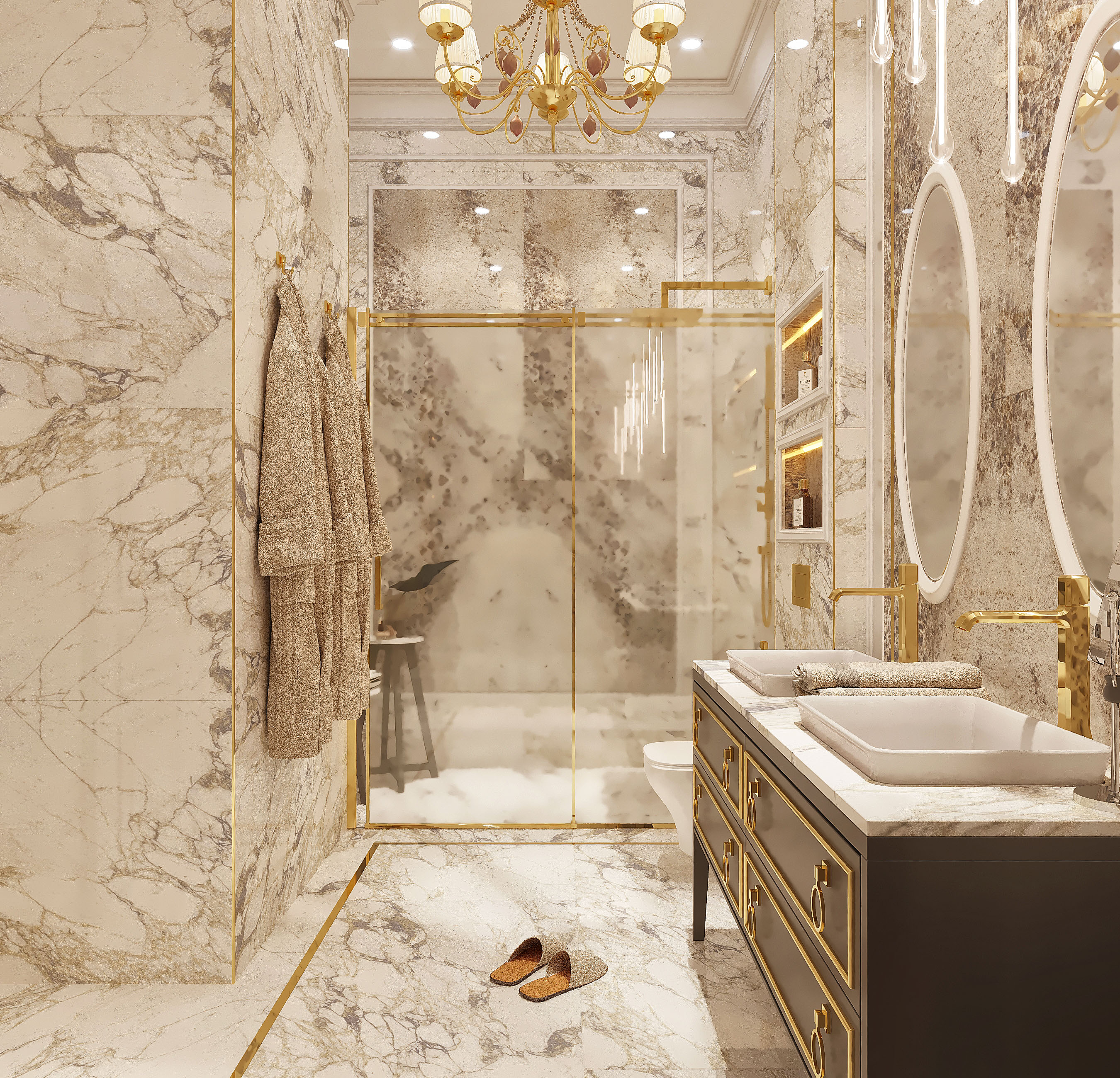 Master Bedroom, Bathroom and Gardirob design-13